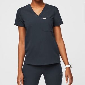 Dark Harbor color one pocket scrub top